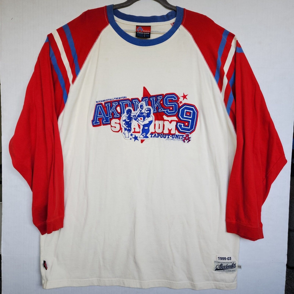 Akademiks Tapout Unit Long Sleeve Shirt Sz XXXL - Vintage 99-03 Stadium Division